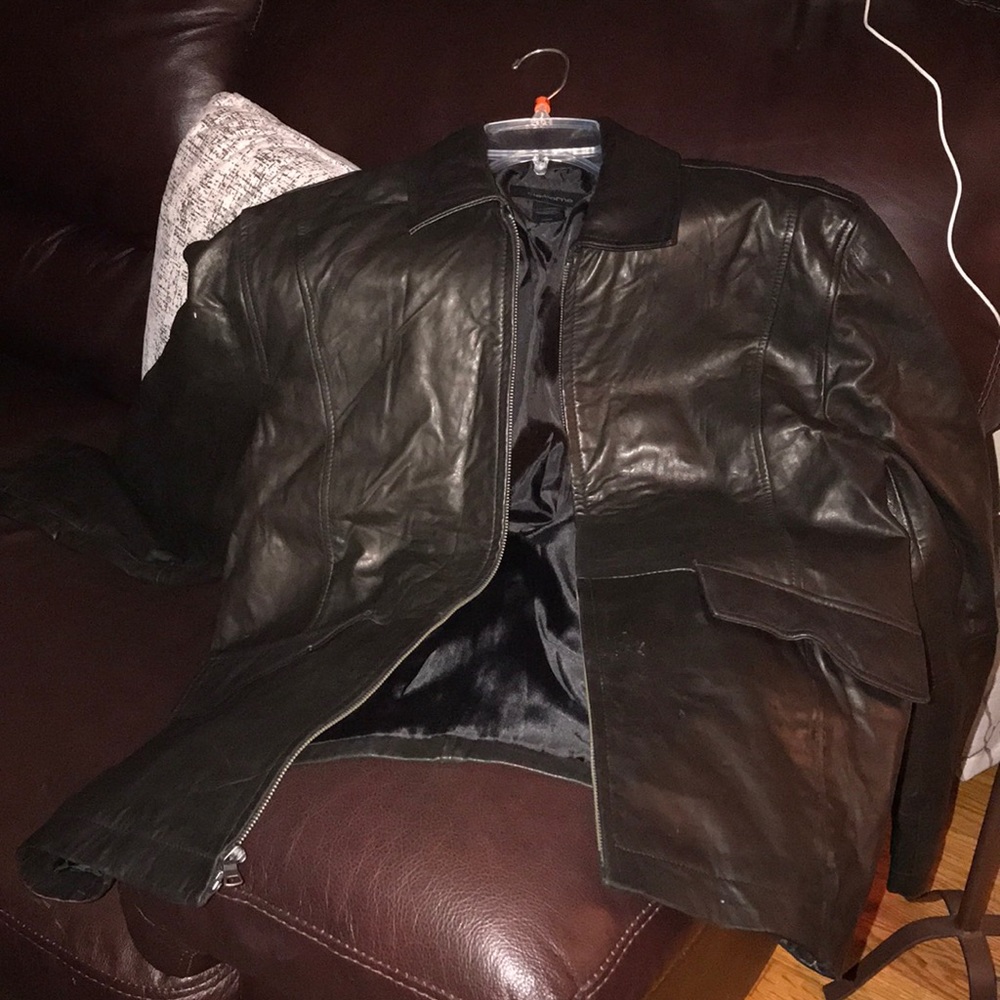 Leather jacket Nice bomber soft leather.